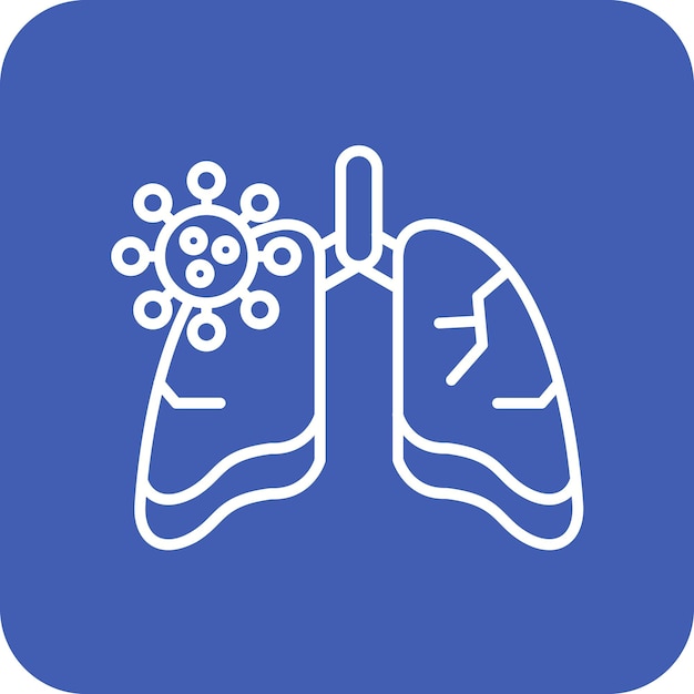 Lungen Infectie icoon vector afbeelding Kan worden gebruikt voor Vervuiling