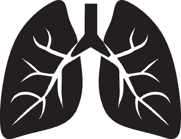 Lungs Anatomy Vector Logo Designs Icon