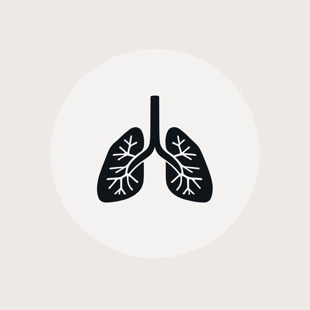 Lungs cartoon drawing respiratory health concept design