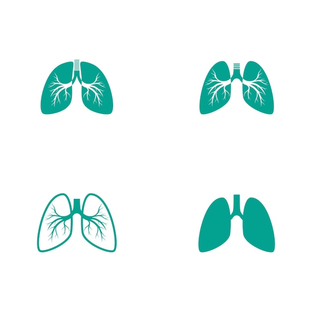 Lungs icon template vector icon illustration