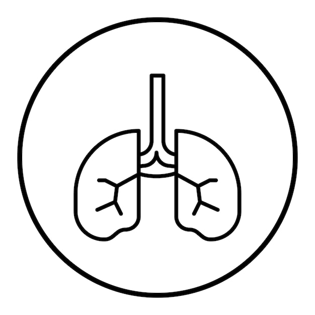 Lungs icon vector image can be used for human anatomy