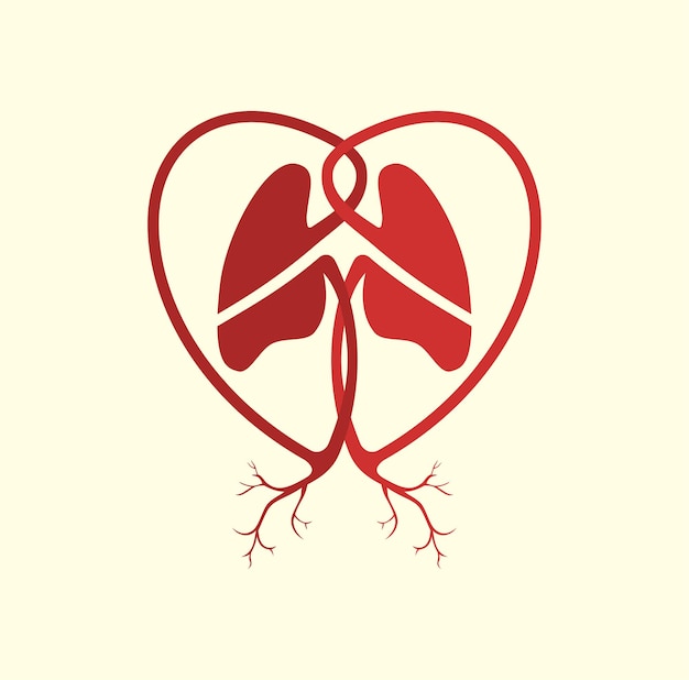 Lungs logo design illustration