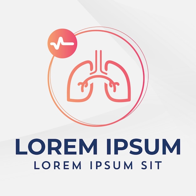 Vector lungs logo icon medical diagnostic vector pulmonary pulmonology pulmo