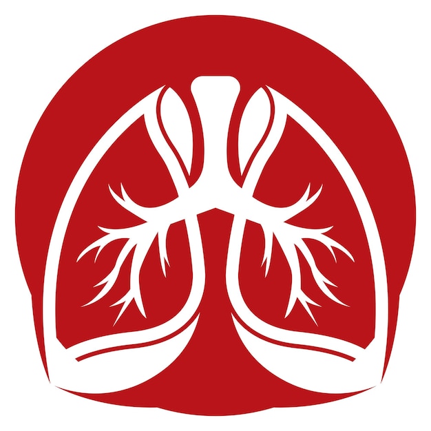 Lungs logo icon symbol vector template illustration design