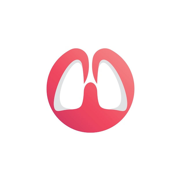 Lungs logo icon vector illustration design