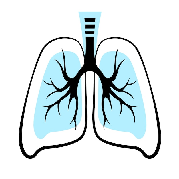 Lungs logo respiratory system Icon lungs care Template Design Vector Emblem Design Concept Symbol