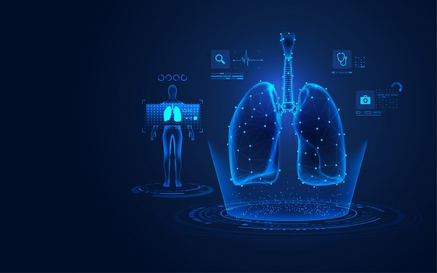 Vector lungs medical x-ray