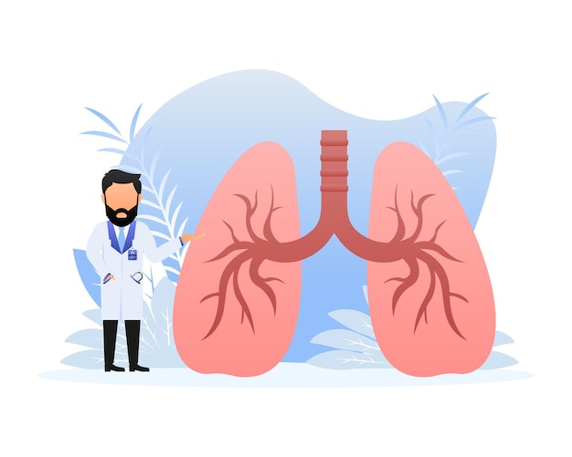 Lungs pain vector illustration icon isolated vector illustrationmedical icon