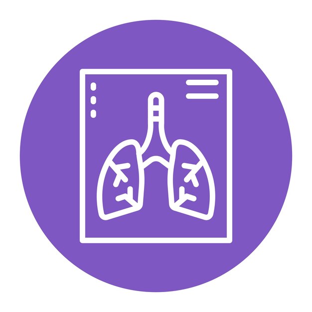 Lungs Scan icon vector image Can be used for Tuberculosis