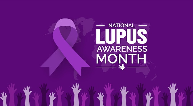 Lupus Awareness Month achtergrond of banner ontwerpsjabloon gevierd in mei