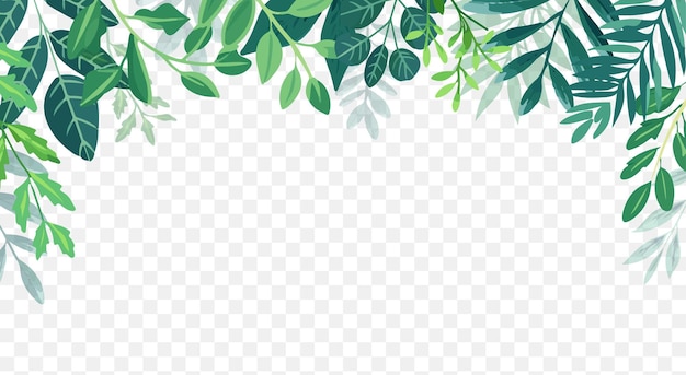 a lush tropical greenery frame for various design projects and creative endeavors