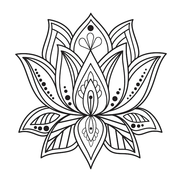 Lutas Mandala bloemenpatronen om te kleuren