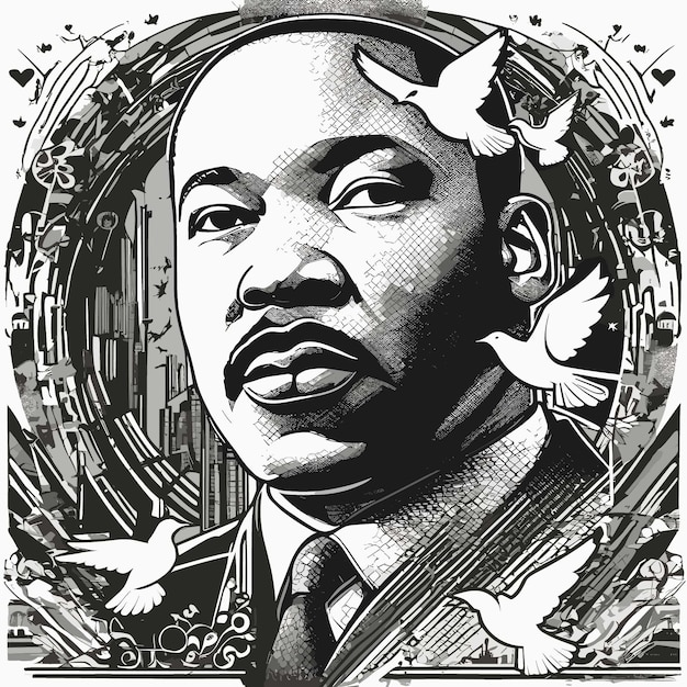 Vector luther king jr.