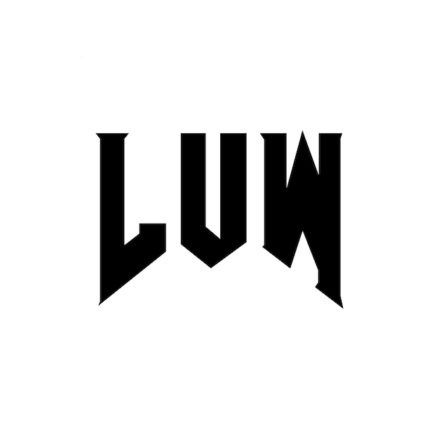 기술 회사 LUW의 글자 로고 디자인 블랙 앤 화이트 컬러 조합 LUW 로고 LUW 터 LUW 디자인 LUW 아이콘 LUW 알파 LUW 타이포그래피 LOGO 디자인