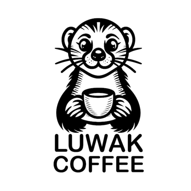 Vector luwak coffee logo