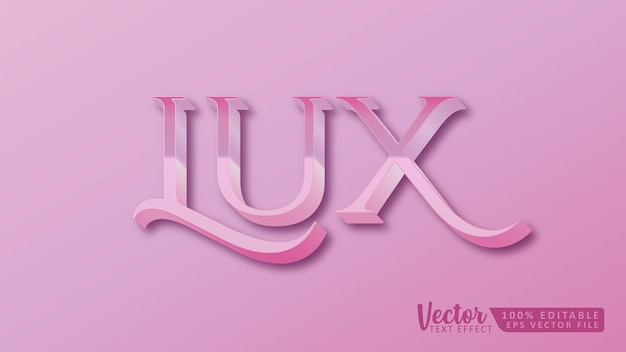 Lux 3d editable text style effect mockup template