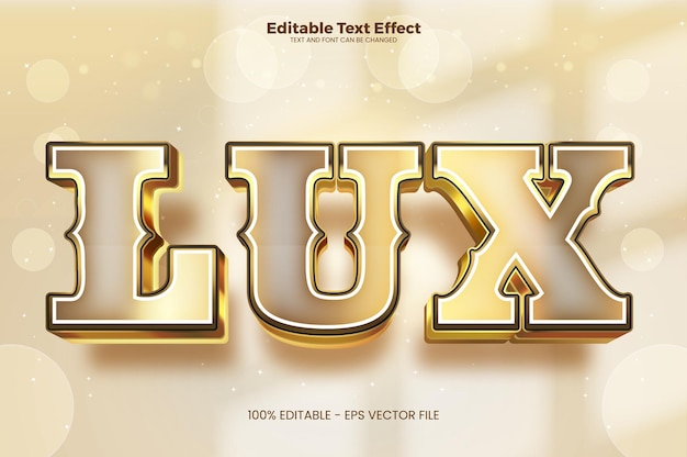 Lux editable text effect in modern trend style