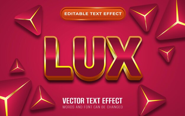 Редактируемый текстовый эффект Lux