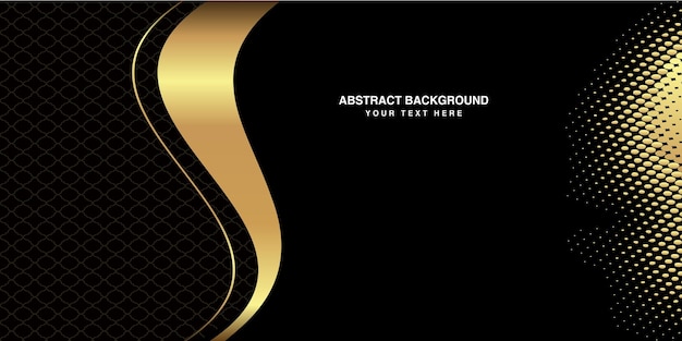 luxe Abstract achtergrondontwerp illustratie Zwart en Gouden achtergrond creatieve vector