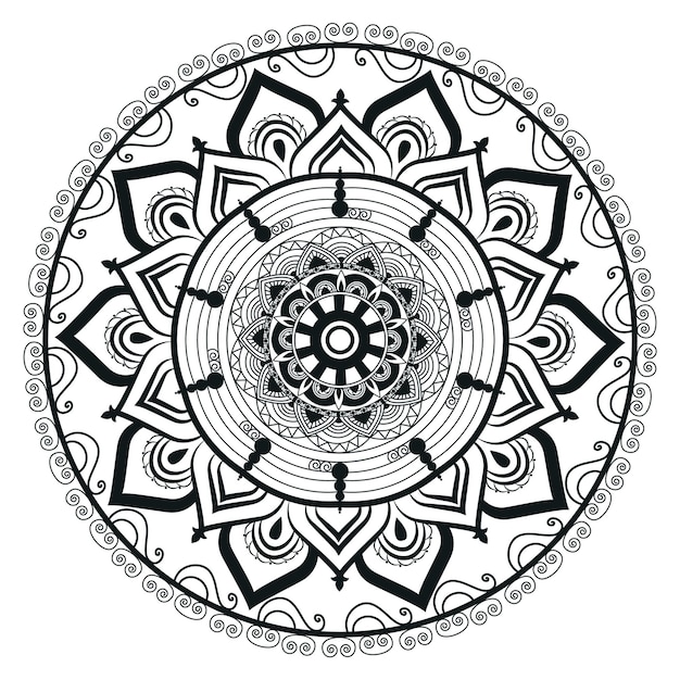 Vector luxe abstract mandala ontwerp achtergrond