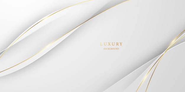 Luxe abstract vector illustratie witte achtergrond met gouden elementen