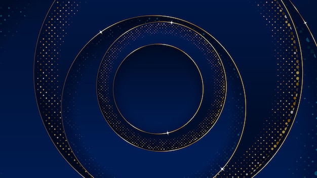 Luxe abstracte blauwe achtergrond cirkelvorm
