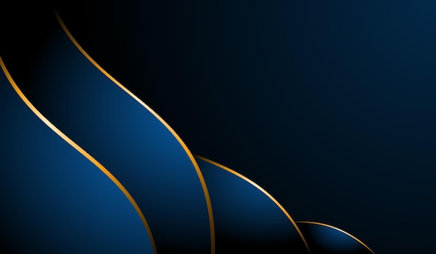 Luxe achtergrond abstract modern 3d golf blauw donker verloop