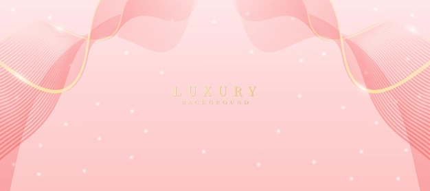 Luxe achtergrond abstracte bochten roze en gouden kleuren voor zakelijke banners sieraden advertenties