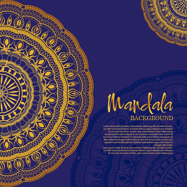 Luxe achtergrond en gouden mandala vector