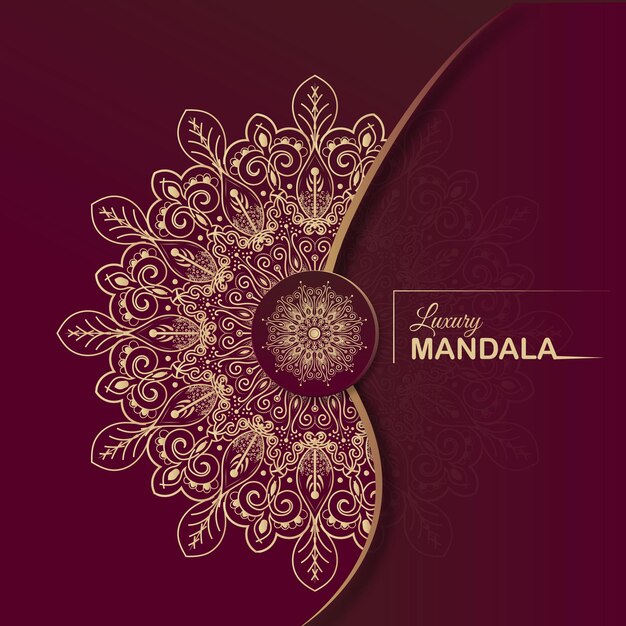 Luxe achtergrond met decoratief mandala-ontwerp