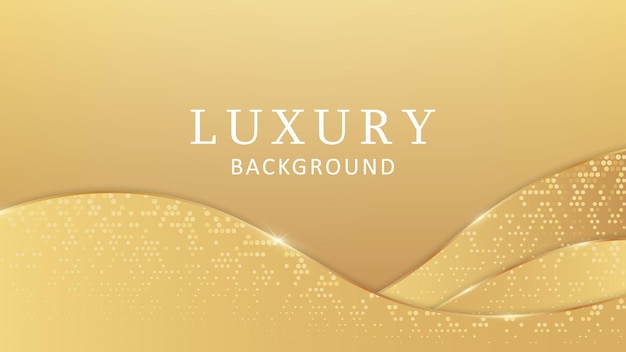 Luxe achtergrond met gouden golven Vector design