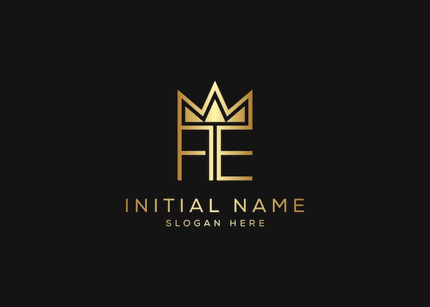 luxe ae initial crown logo