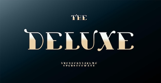 Luxe alfabet exquise schreven letters elegant lettertype voor monogram bruiloft kop uniek logo van sieraden mode wijnstok schoonheidssalon restaurant premium typografie Vector typografisch ontwerp