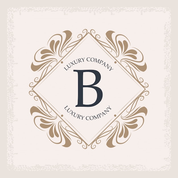 Vector luxe bedrijf b monogram swirl decoratie heraldische embleem