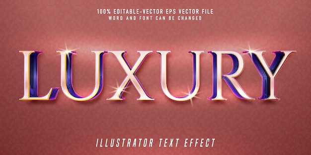 Vector luxe bewerkbaar 3d-teksteffect