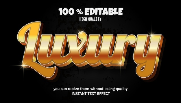 Luxe bewerkbare tekst-effect