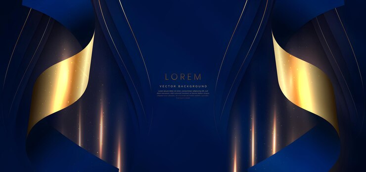 Luxe blauwe gouden achtergrond