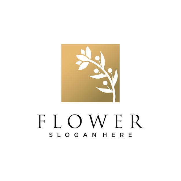 Luxe bloem logo afbeelding met creatief ontwerp