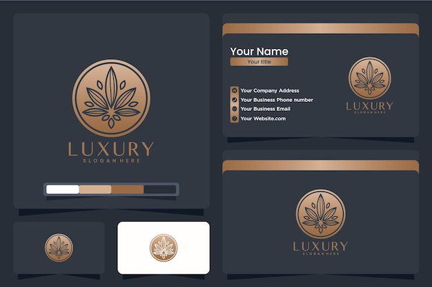 Luxe bloem, logo-ontwerpinspiratie