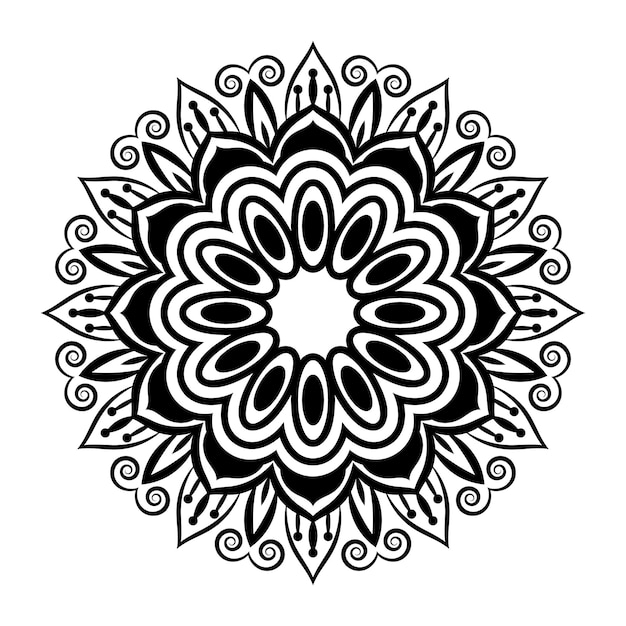 Luxe bloemen decoratief mandala vector ontwerp