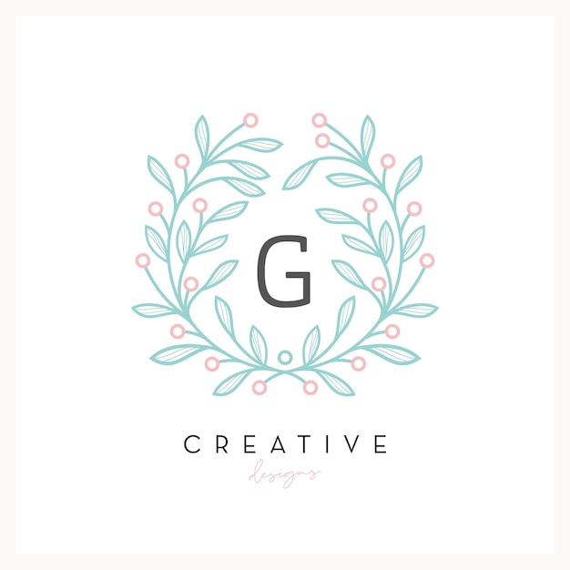 Vector luxe bloemen logo ontwerp letter a tot z voor beauty cosmetic business