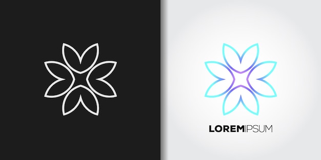 luxe bloemen logo ontwerp
