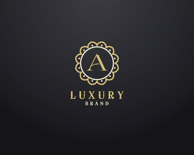 Luxe brief Een monogram vector logo ontwerp mandala en ornamentele logo