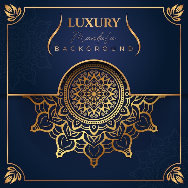 Luxe bruiloft mandala achtergrond premium vector sier ontwerp