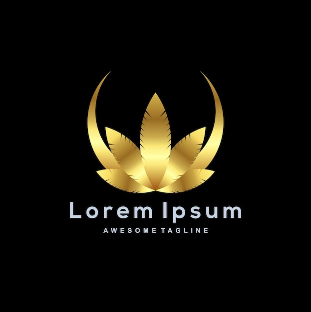 Luxe Cannabis logo gouden kleur