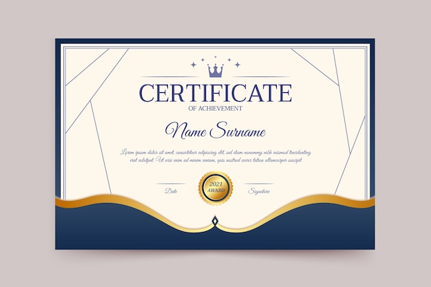 Vector luxe certificaatsjabloon