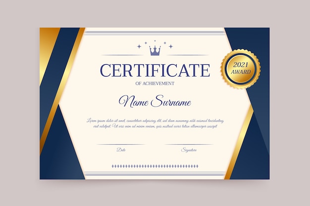 Vector luxe certificaatsjabloon