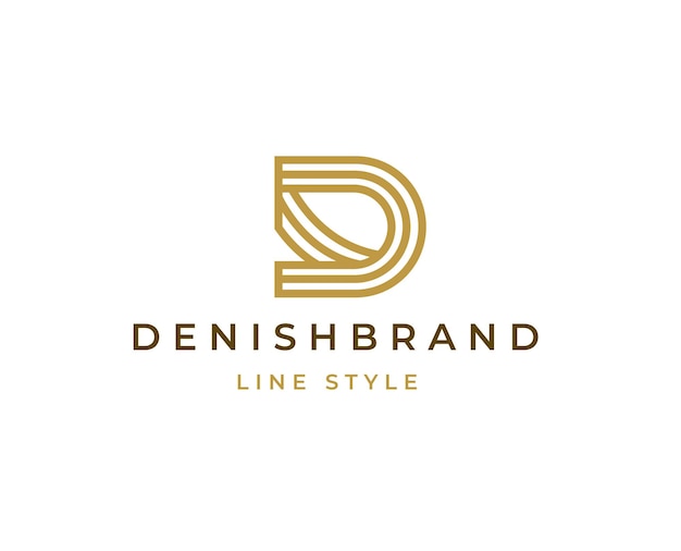 Luxe D letter monogram logo ontwerp vector