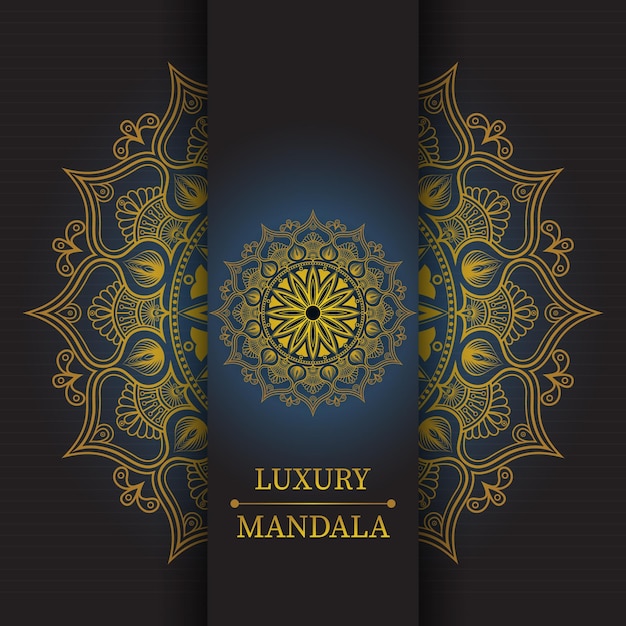 Luxe decoratieve gouden kleur abstracte mandala