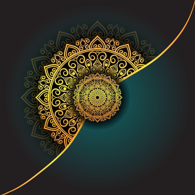 Luxe decoratieve mandala achtergrond Koninklijke gouden kleur mandala ontwerp voor print item